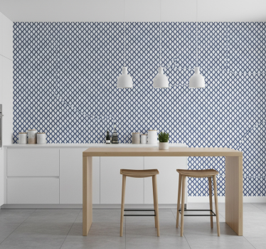 Textured wallpaper geometric lattice design - TenStickers