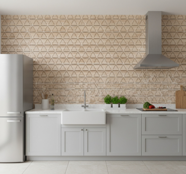 Textured wallpaper geometric natural design - TenStickers