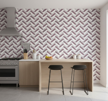 Textured wallpaper herringbone marble design - TenStickers