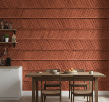Textured wallpaper herringbone wood pattern - TenStickers
