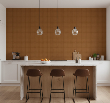 Textured wallpaper in brown squares design - TenStickers