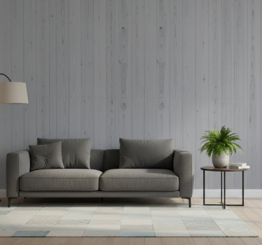 Textured wallpaper in wooden gray shade - TenStickers