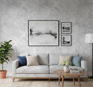 Stone effect wallpaper grey pattern - TenStickers