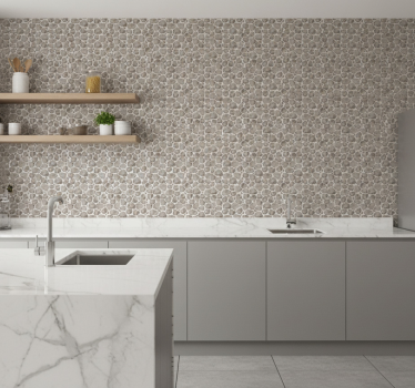 Textured wallpaper stone pebble design - TenStickers