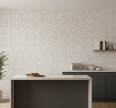 Textured wallpaper with intricate wave patterns - TenStickers