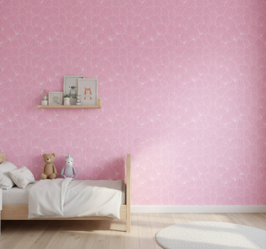 Wallpaper childrens room pink shell design - TenStickers