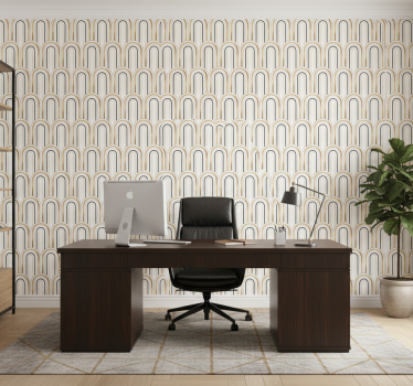 Wallpaper office arch pattern design - TenStickers