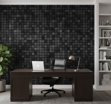 Wallpaper office black squares - TenStickers