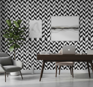 Wallpaper office chevron pattern - TenStickers
