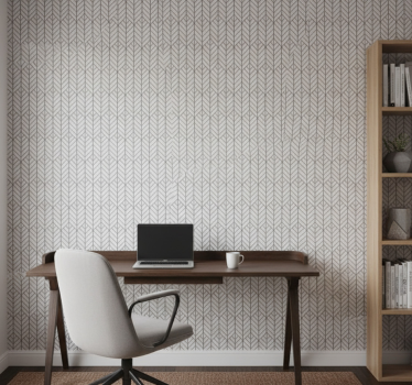 Wallpaper office elegant leaf blinds - TenStickers