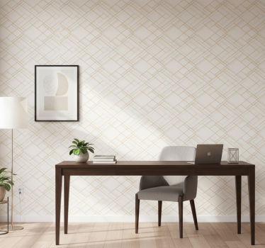 Wallpaper office geometric lines minimalist design - TenStickers