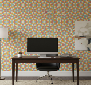 Wallpaper office geometric pattern design - TenStickers