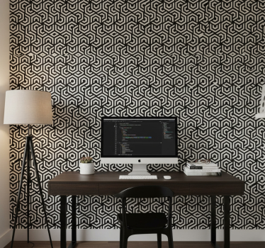 Wallpaper office hypnotic pattern - TenStickers
