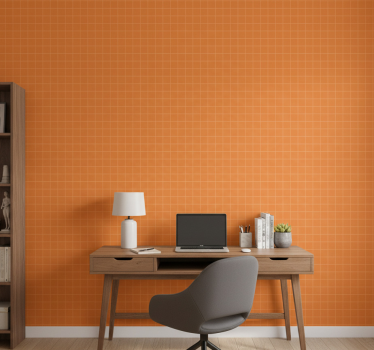 Wallpaper office in stunning orange shade - TenStickers