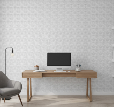 Wallpaper office light grey scales - TenStickers