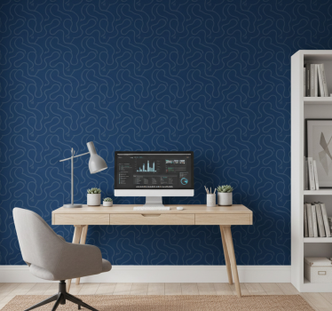Wallpaper office night sky blue - TenStickers