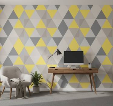 Wallpaper office pantone triangles design - TenStickers