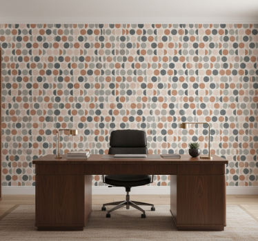 Wallpaper office semi circles pattern - TenStickers