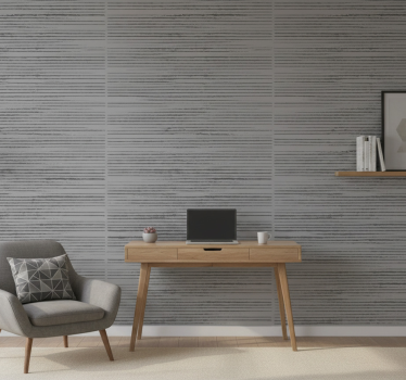 Wallpaper office striped gray - TenStickers