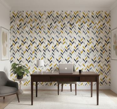 Wallpaper office with colored geometric patterns - TenStickers