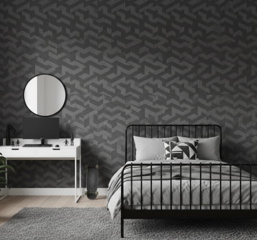 Wallpaper teenage bedroom geometric dark shapes - TenStickers