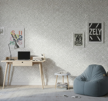 Wallpaper teenage bedroom geometric fabric - TenStickers
