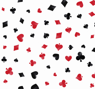 Wallpaper teenage bedroom playing card symbols - TenStickers