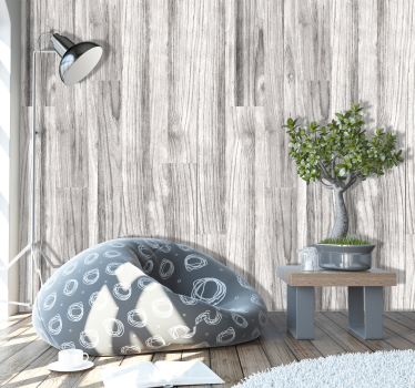 Wallpaper wood texture cloudy morning - TenStickers