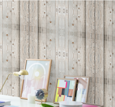 White pine wood effect wallpaper - TenStickers