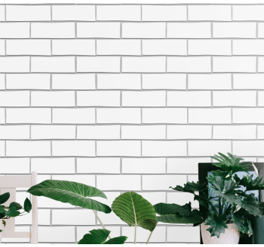 White thick bricks Brick effect wallpaper - TenStickers