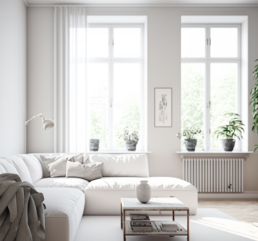 Plain white wallpaper - TenStickers