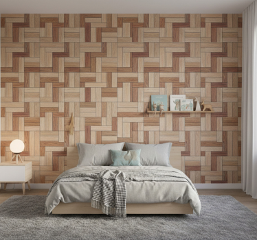 Wood effect wallpaper in wood optics - TenStickers