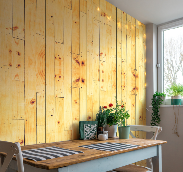 Wood Plank Pattern Wallpaper - TenStickers